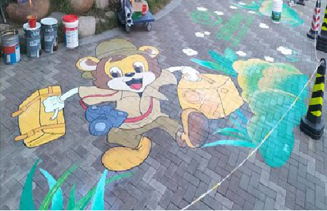 启东夏季画地面彩绘会遇到的问题