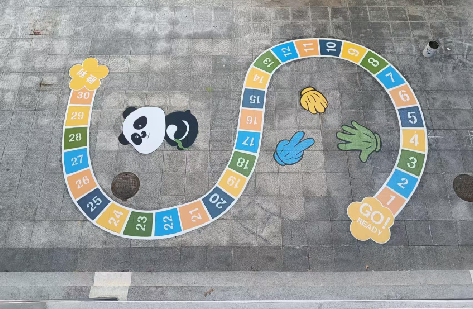 启东地面游戏彩绘