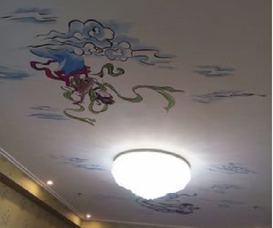 启东如何快速绘制天花板上的手绘墙？