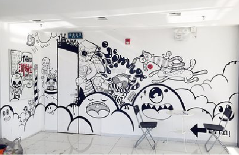 启东手绘墙并非传统涂鸦。