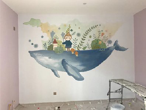 启东手绘墙的特点及优势。